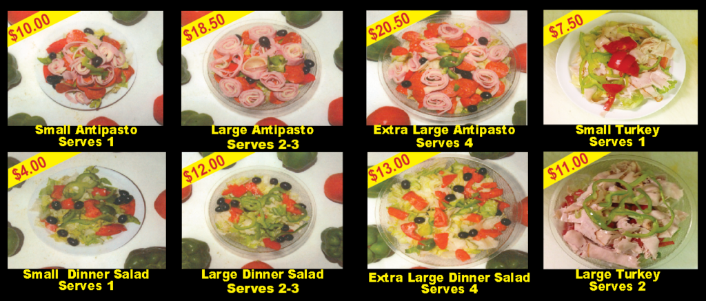 Luigis's Pizza Naples Florida Antipasto Salads, Dinner Salads, Turkey Salads